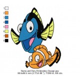 Nemo and Dory Embroidery Design